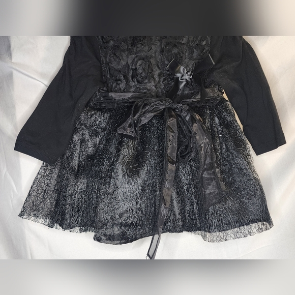 Black Girls Dress w/Tights Size 9 mo. - Picture 6 of 11